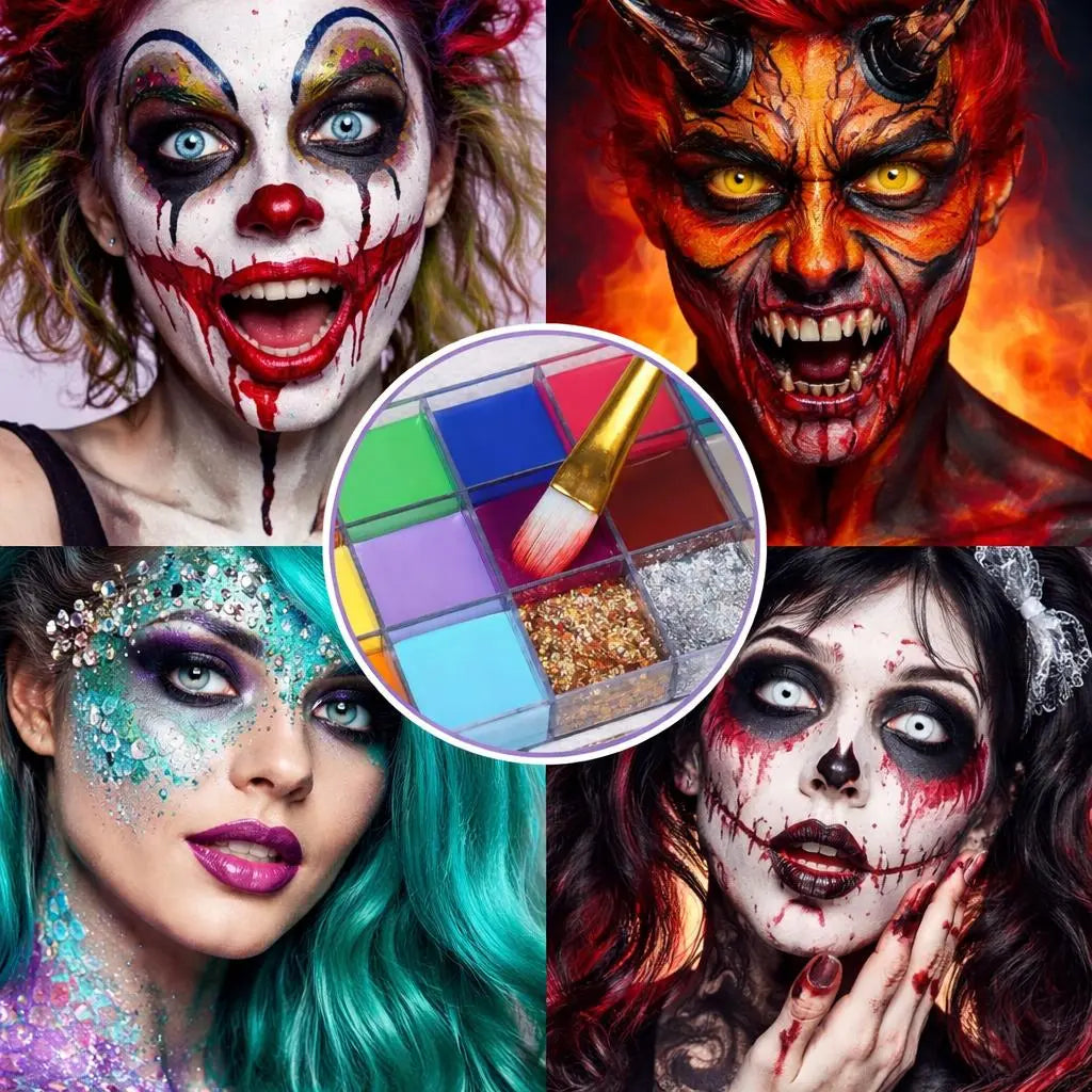 UCANBE Athena 20-Color Face and Body Paint Palette for Halloween Makeup [YQT:ULO-260920-003:966e0dfc4ecd7fbd]