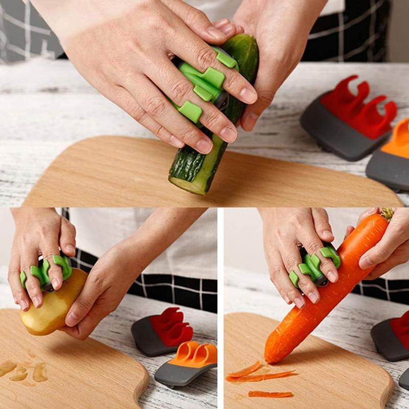 Palm Vegetable Peeler with Two Finger Grips for Potatoes, Carrots and Cucumbers [YQT:ULO-261015-004:1daee91204568ddb]