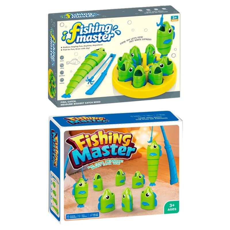 Tabletop Fishing Game with Stretching Green Fish and Blue Fishing Rods [YQT:ULO-261015-002:b815534f9ab308c2]