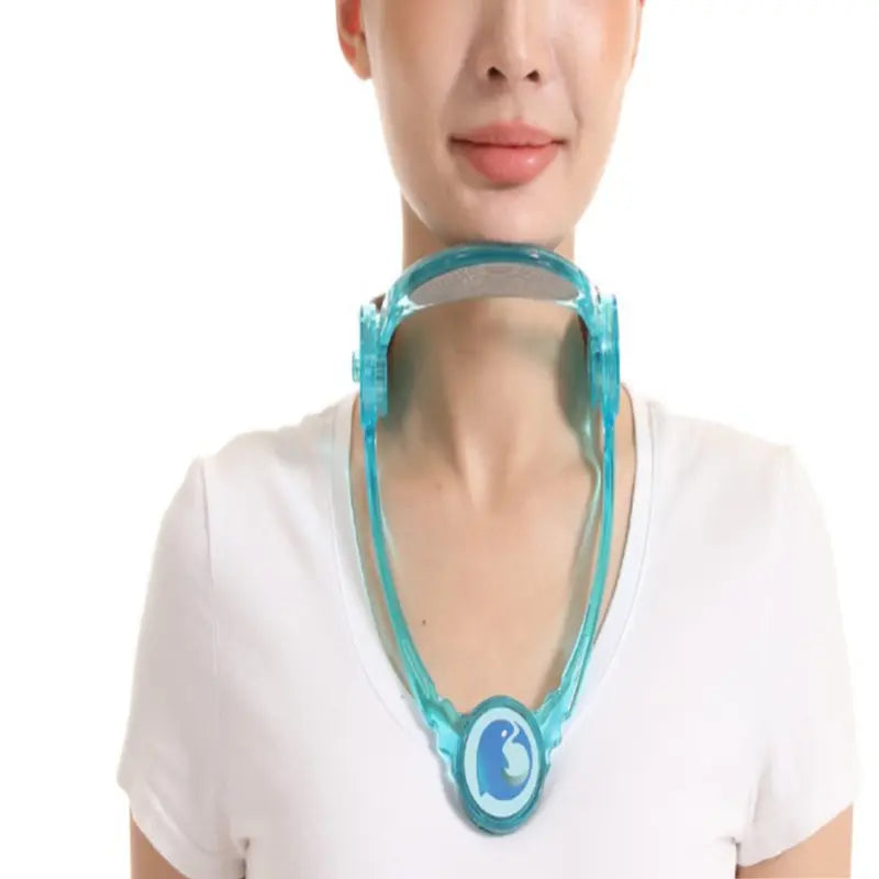 Adjustable Neck Support Collar with Curved Chin Rest and Circular Accents [YQT:ULO-260926-003:ddc3446a3f0370a4]