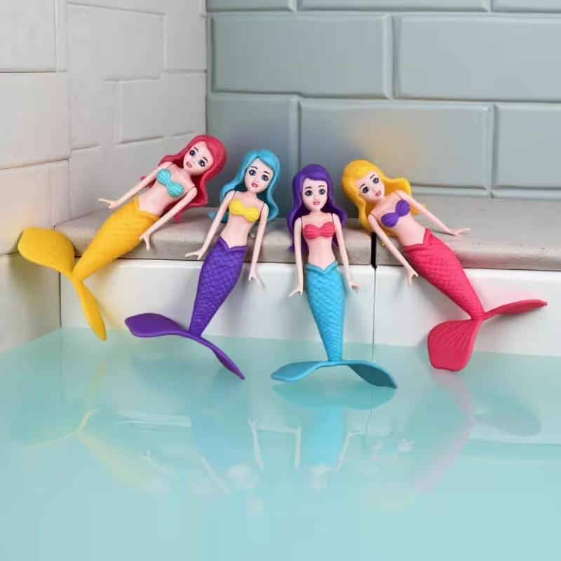 Colorful Mermaid Dive Toys with Sculpted Tails and Shell Case Option [YQT:ULO-261017-007:55f45b8e8fc23791]