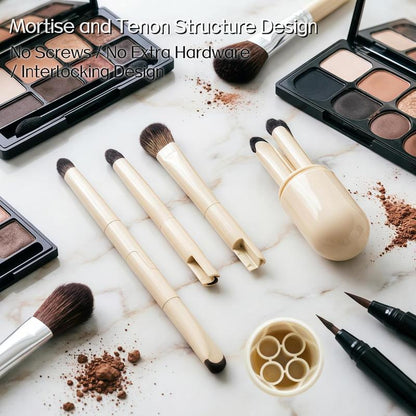 Capsule 6-in-1 Makeup Brush Set with Compact Face and Eye Brushes [YQT:ULO-261017-003:27fd84d75c55bbaa]