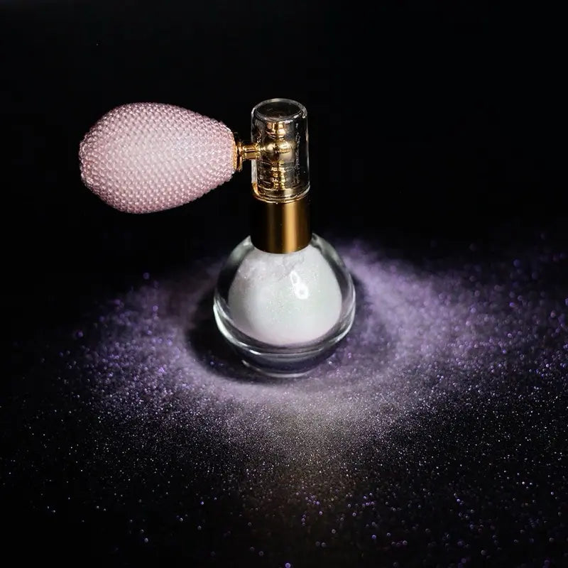 Body Shimmer Powder Spray with Vintage Style Pink Bulb Atomizer [YQT:ULO-260916-003:cc1aab0621494a3e]