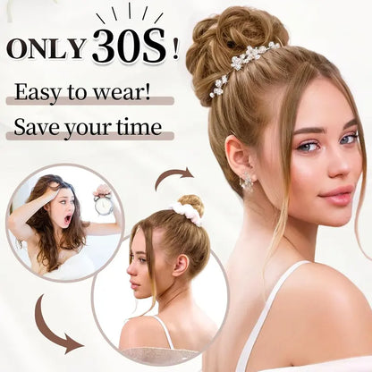Wavy Curly Messy Bun Hair Scrunchie with Elastic Band for Updos [YQT:ULO-261006-006:7f8074c6aacf3f54]