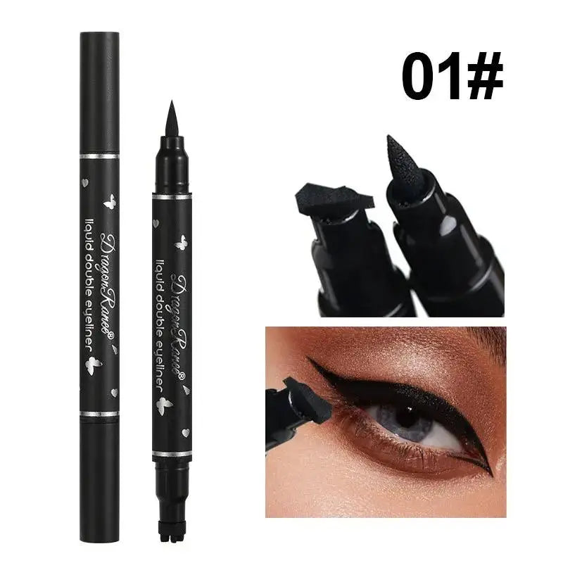 Black Double-Ended Liquid Eyeliner Pens with Wing and Decorative Stamps [YQT:ULO-261009-002:2e98c27c2809a3a9]