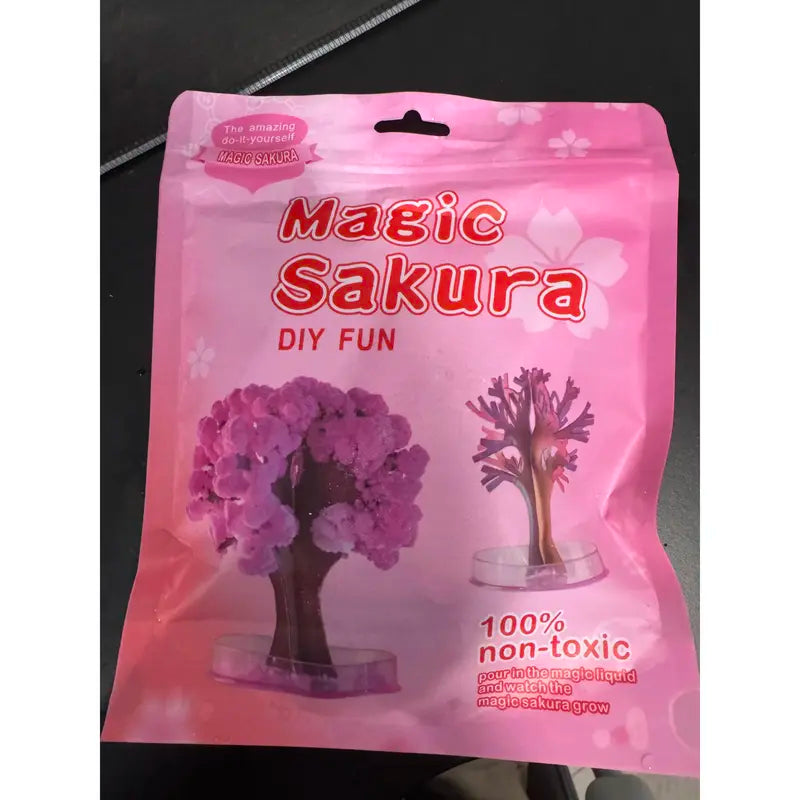 Magic Growing Crystal Sakura Tree DIY Kit with Pink Blossoms [YQT:ULO-261006-004:dba9578f9c085da0]