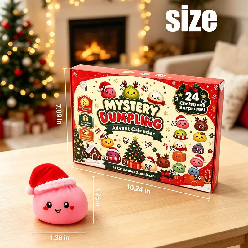 Christmas Mini Squishy Advent Calendar with 24 Dumpling Shaped Surprises [YQT:ULO-261008-008:ce5d7d1a20f3d20c]