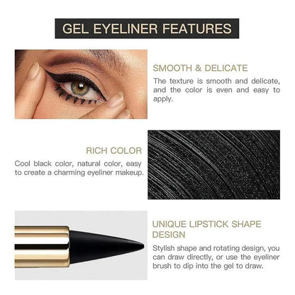 Black Gel Eyeliner with Twist-Up Design and Pointed Tip [YQT:ULO-261007-004:36c4ec18ce3b2a06]