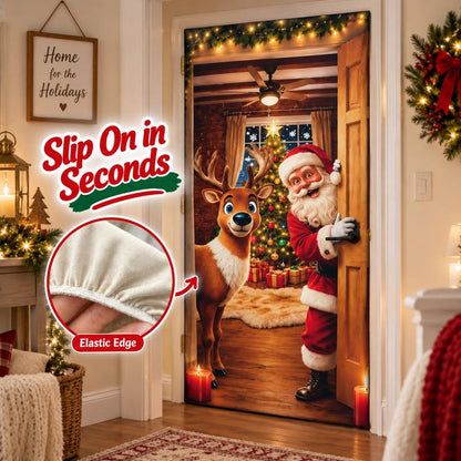 Christmas and Halloween Stretch Fabric Door Cover with Elastic Edges [YQT:ULO-261027-001:d56d2661e9b8f68f]