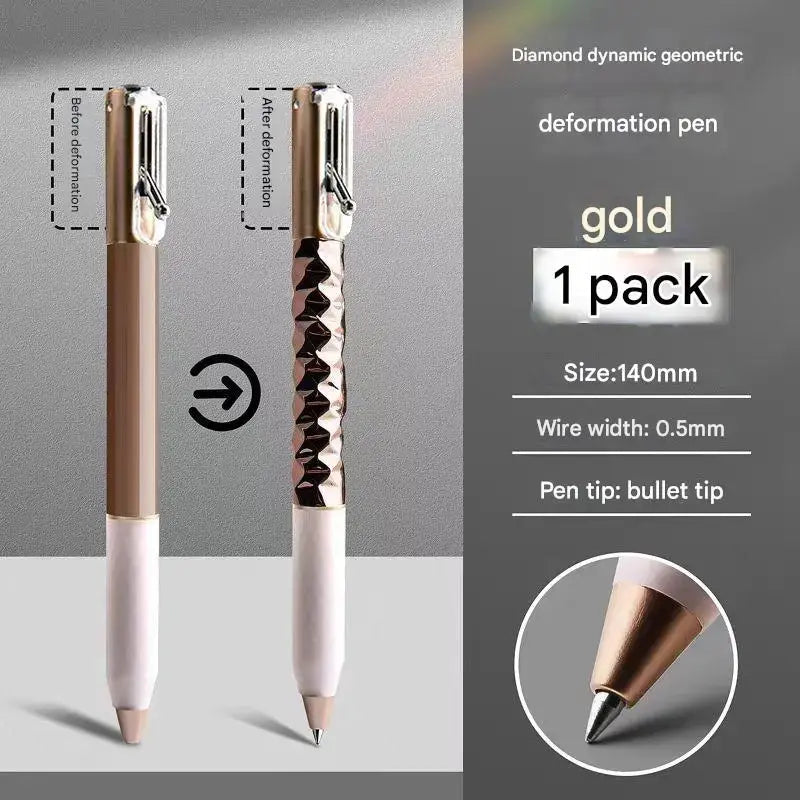 Geometric Shape-Shifting Gel Pen with Click Mechanism and Soft Grip [YQT:ULO-261006-008:5ac75a958e201d6e]