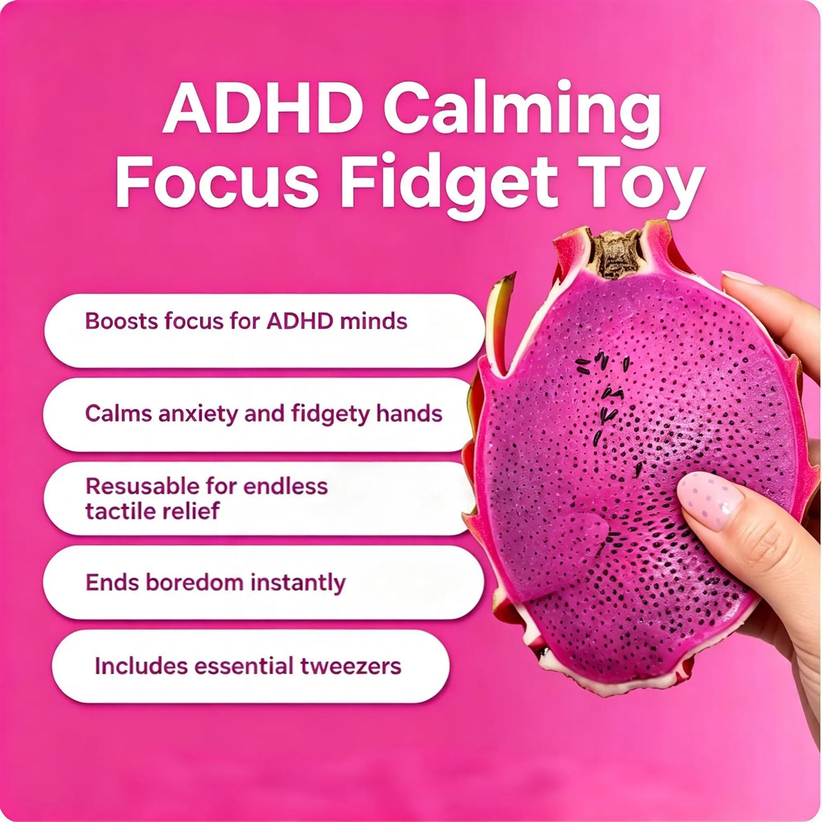Dragon Fruit Seed Picking Fidget Toy with Metal Tweezers [YQT:ULO-260922-002:9bfaa19d86b3e92e]