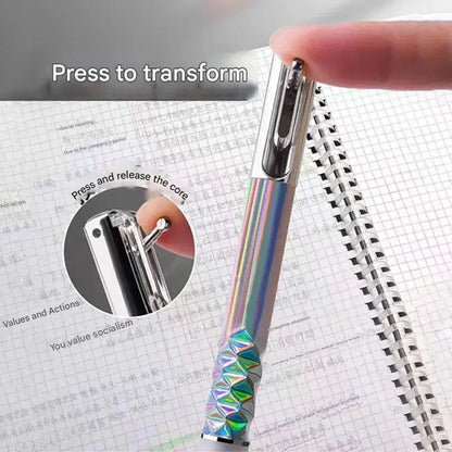 Geometric Shape-Shifting Gel Pen with Click Mechanism and Soft Grip [YQT:ULO-261006-008:39f1b9aeddb07eda]