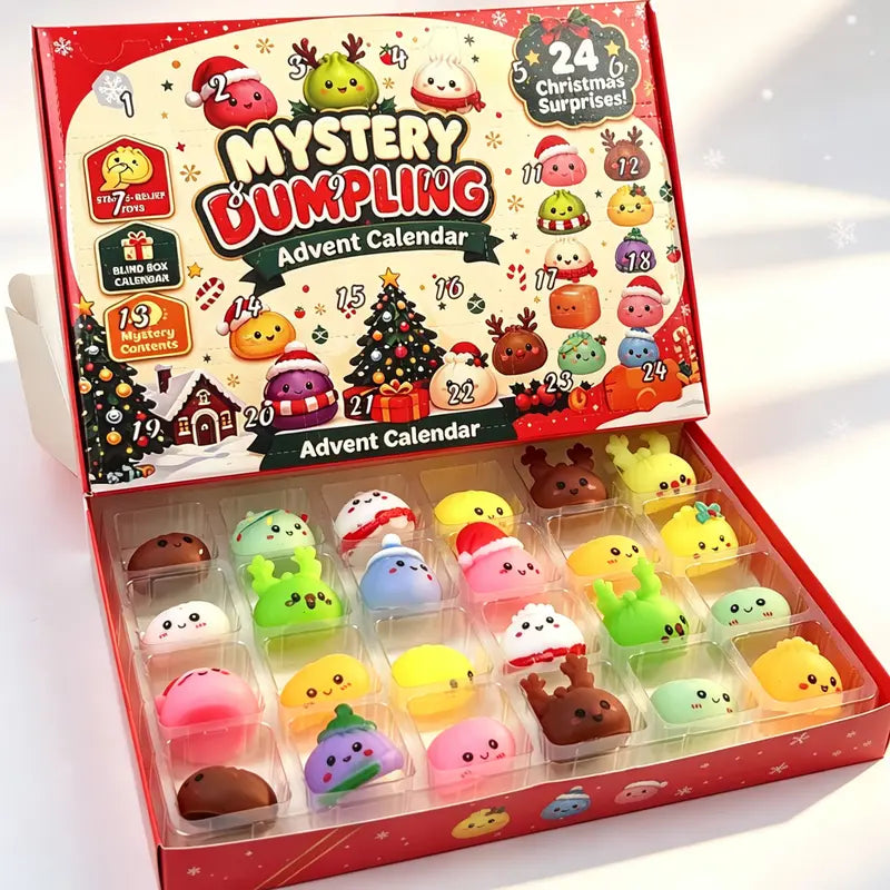 Christmas Mini Squishy Advent Calendar with 24 Dumpling Shaped Surprises [YQT:ULO-261008-008:c86e1a8cdf32c014]