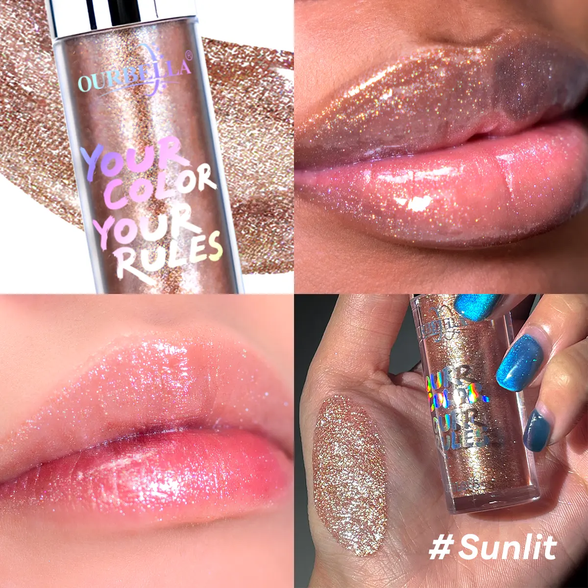 Ourbella Glitter Lip Gloss with Shimmering Color and High Shine Finish [YQT:ULO-260912-003:ca774c7f1a50e1ee]