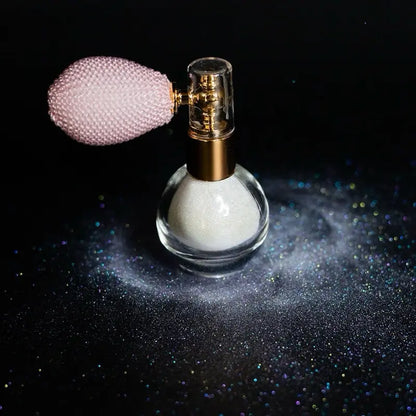 Body Shimmer Powder Spray with Vintage Style Pink Bulb Atomizer [YQT:ULO-260916-003:03775012f577a69c]