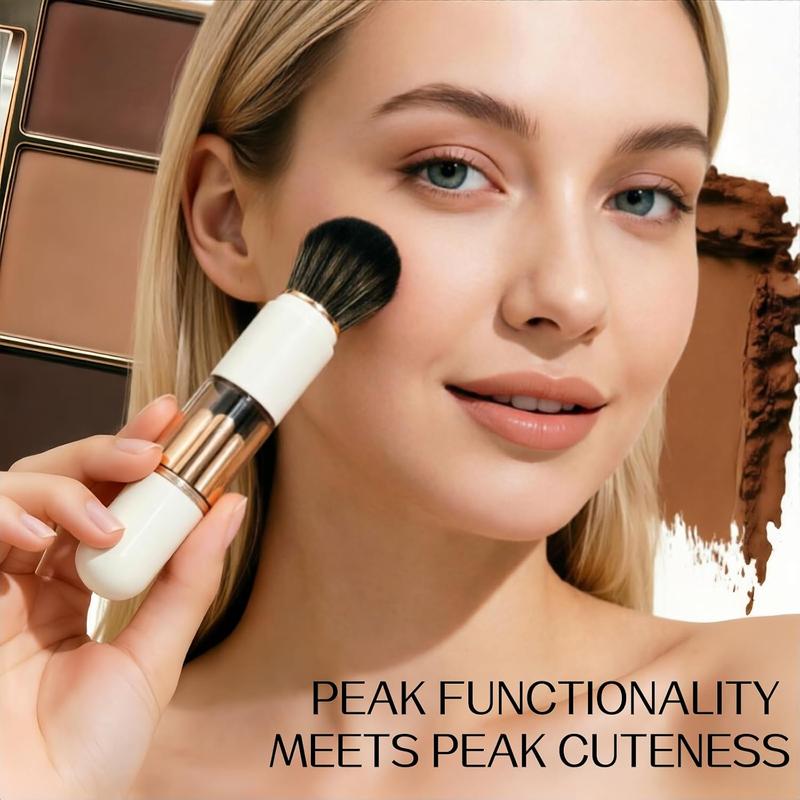 Capsule 6-in-1 Makeup Brush Set with Compact Face and Eye Brushes [YQT:ULO-261017-003:264c4a12bea9a4b9]