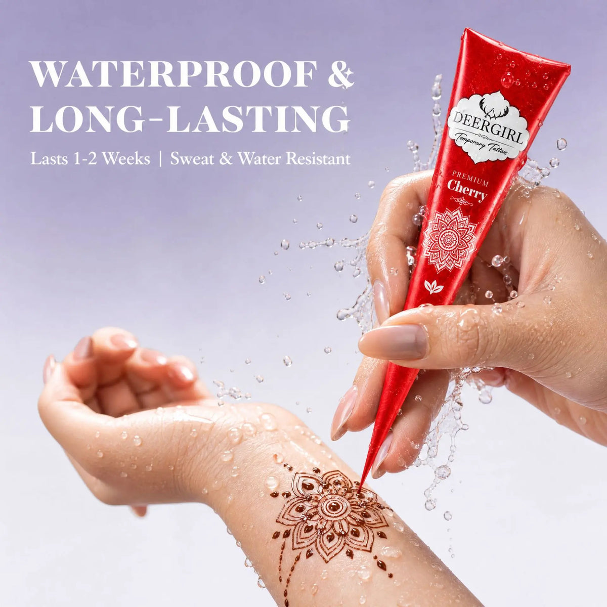 Temporary Tattoo Cone Kit with Floral, Mandala and Decorative Stencils [YQT:ULO-260920-005:297207795953ee2d]