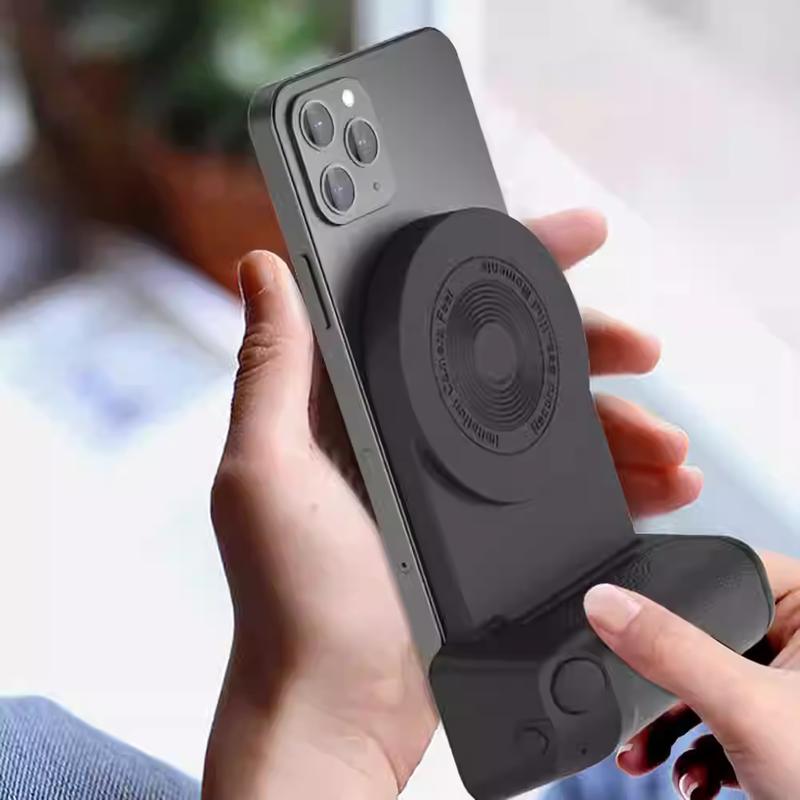 Magnetic Smartphone Camera Grip with Shutter Button and Textured Handle [YQT:ULO-261015-003:011270333ecd23a1]