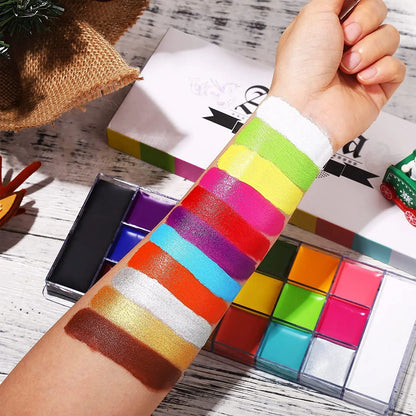UCANBE Athena 20-Color Face and Body Paint Palette for Halloween Makeup [YQT:ULO-260920-003:b41b6efdbf8a33b8]