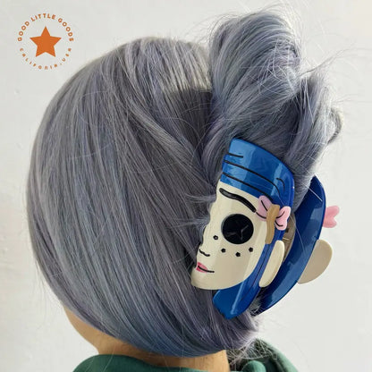 Halloween Claw Hair Clips with Horror Faces, Ghosts and Novelty Designs [YQT:ULO-261008-003:f661aeef54918526]
