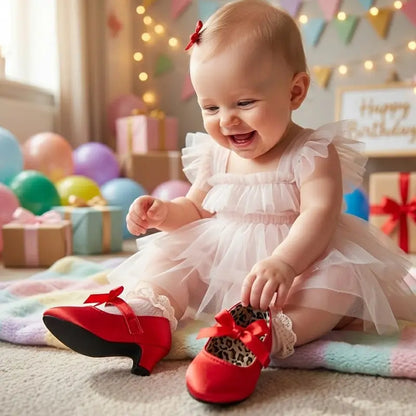 Baby Girl Bow Shoes with Pointed Toes and Decorative Heels for Photography [YQT:ULO-261002-001:92ac9491a0d37a78]