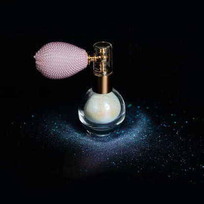 Body Shimmer Powder Spray with Vintage Style Pink Bulb Atomizer [YQT:ULO-260916-003:c05dfd6c7e47e24d]