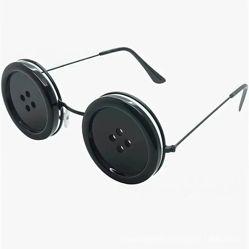 Black Button Design Costume Glasses for Halloween Parties and Dress Up [YQT:ULO-261007-003:401f9c9236a587dd]