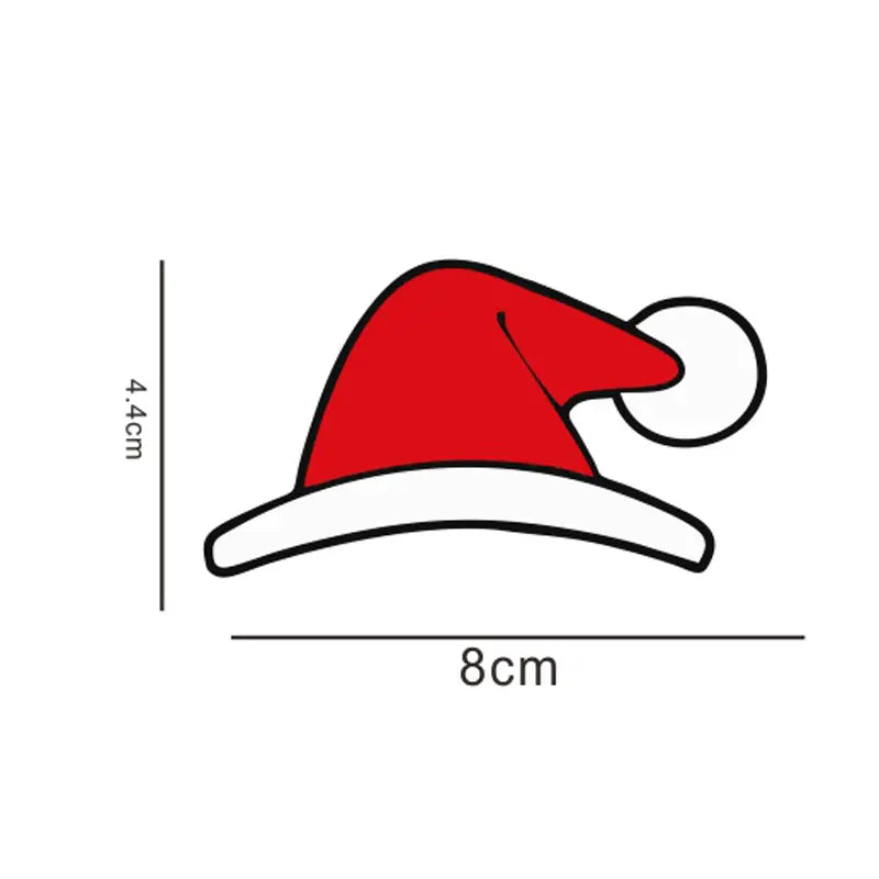 Santa Hat Christmas Stickers for Car Emblems, Laptops and Water Bottles [YQT:ULO-260925-001:24c4e1c953882e45]