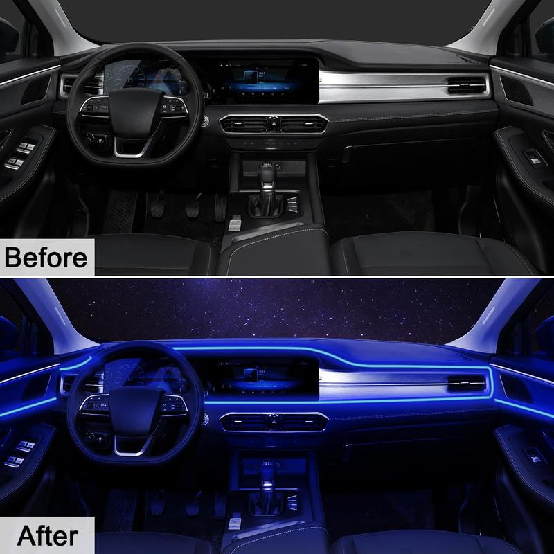 RGB LED Car Interior Ambient Lighting Kit with App Control and Music Sync [YQT:ULO-261029-003:14457ac7cf46eaf9]