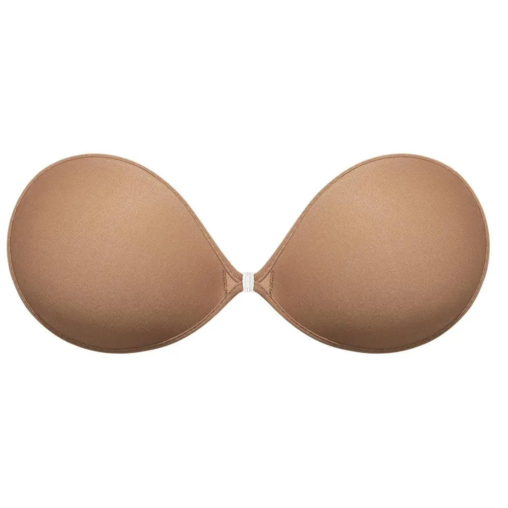 Strapless Adhesive Bra with Contoured Cups and Clear Front Clasp [YQT:ULO-260917-001:ee8f2299f63fab71]