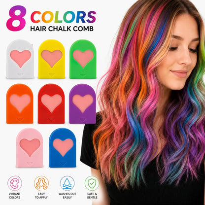 Temporary Hair Color Chalk Clips in 8 and 12 Color Sets [YQT:ULO-260914-002:52a5359bb343e82e]
