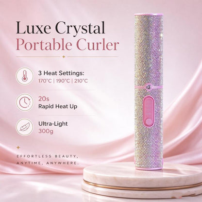 Cordless 2-in-1 Hair Straightener and Curler with Sparkling Rhinestone Design [YQT:ULO-261029-007:04cd258fa7940708]