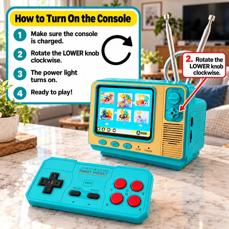 Retro TV Style Gaming Console with Controller and 308 Classic Games [YQT:ULO-261013-005:17874126d05058e9]