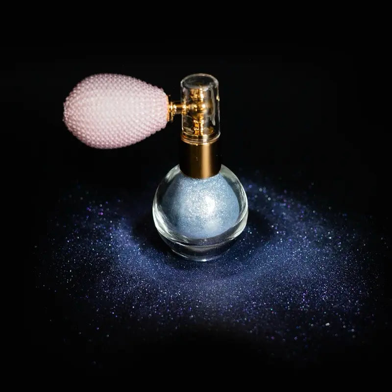 Body Shimmer Powder Spray with Vintage Style Pink Bulb Atomizer [YQT:ULO-260916-003:37a28380b61f966d]