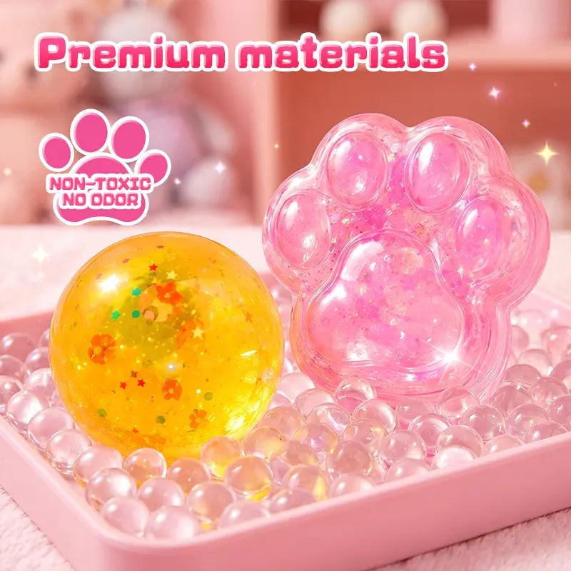 DIY Cat Paw and Ball Squishy Craft Kit with Colorful Decorations [YQT:ULO-260924-001:8853c07fe8b3c0f9]