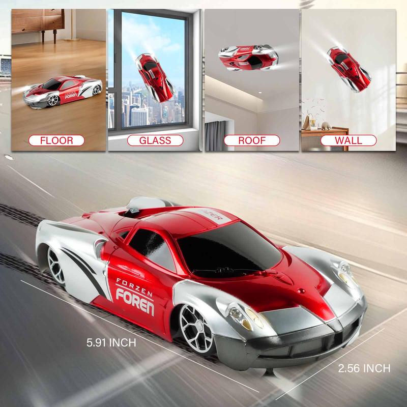 Remote Control Wall Climbing Toy Car with LED Headlights in Red or Blue [YQT:ULO-261029-004:61bc5aeb93f57bfa]