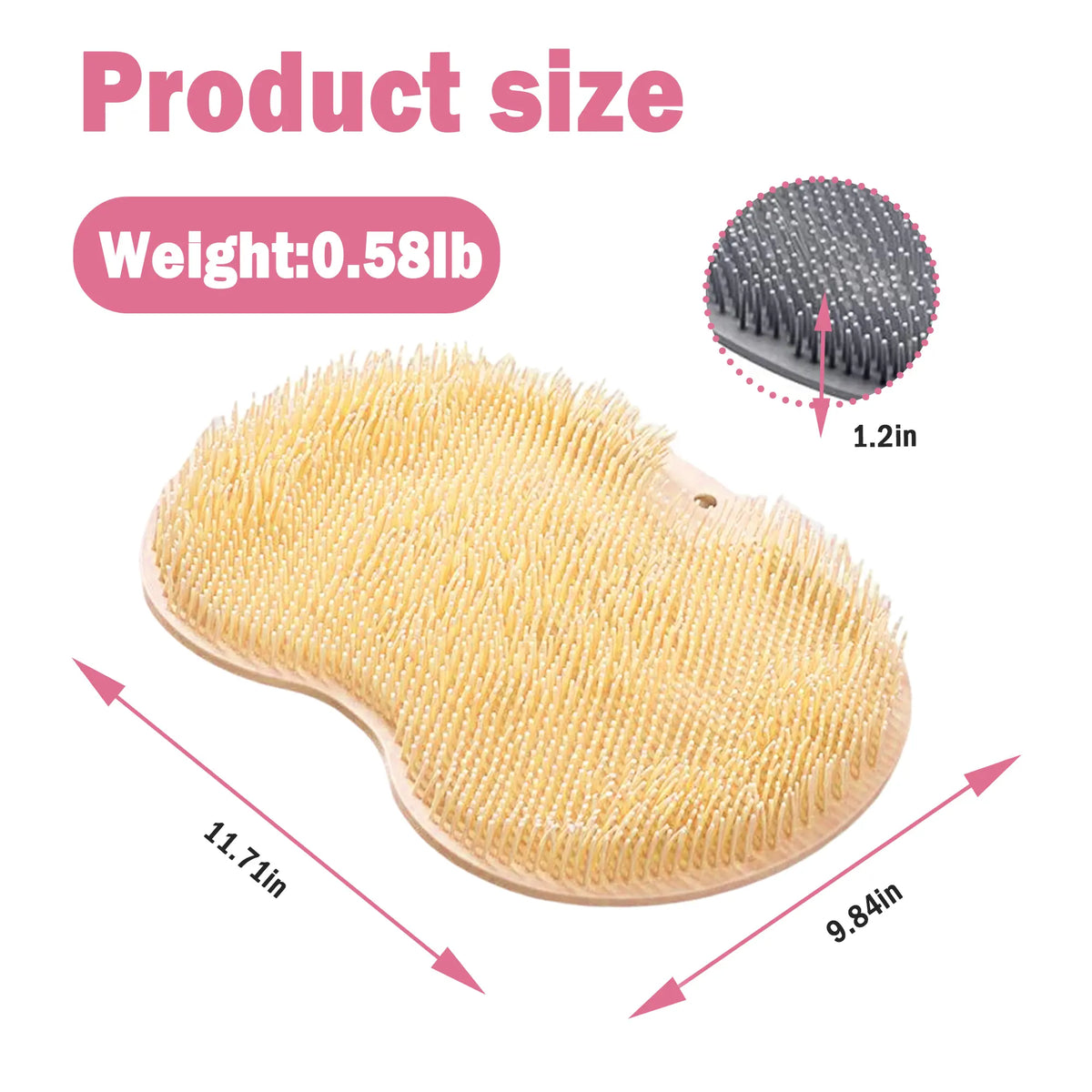 Silicone Shower Foot and Back Scrubber Mat with Suction Cups [YQT:ULO-260924-007:2b7942c9b16a3504]