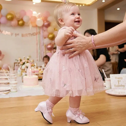 Baby Girl Bow Shoes with Pointed Toes and Decorative Heels for Photography [YQT:ULO-261002-001:0e1c0c79b3fec233]