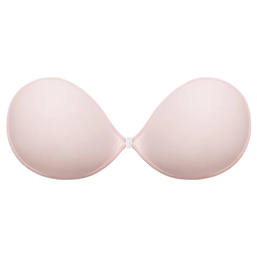 Strapless Adhesive Bra with Contoured Cups and Clear Front Clasp [YQT:ULO-260917-001:3f5ec4b08dbc8d4a]