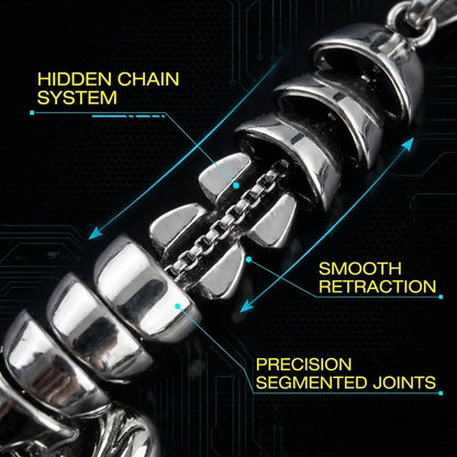 Interactive Articulated Pendant Necklace with Pull Ring and Segmented Design [YQT:ULO-260912-001:3ad4708a23c50c05]
