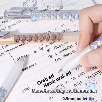 Geometric Shape-Shifting Gel Pen with Click Mechanism and Soft Grip [YQT:ULO-261006-008:727320f7f5534feb]