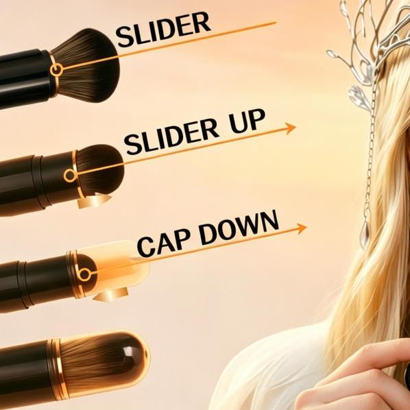 Capsule 6-in-1 Makeup Brush Set with Compact Face and Eye Brushes [YQT:ULO-261017-003:b995543b6d3542e1]