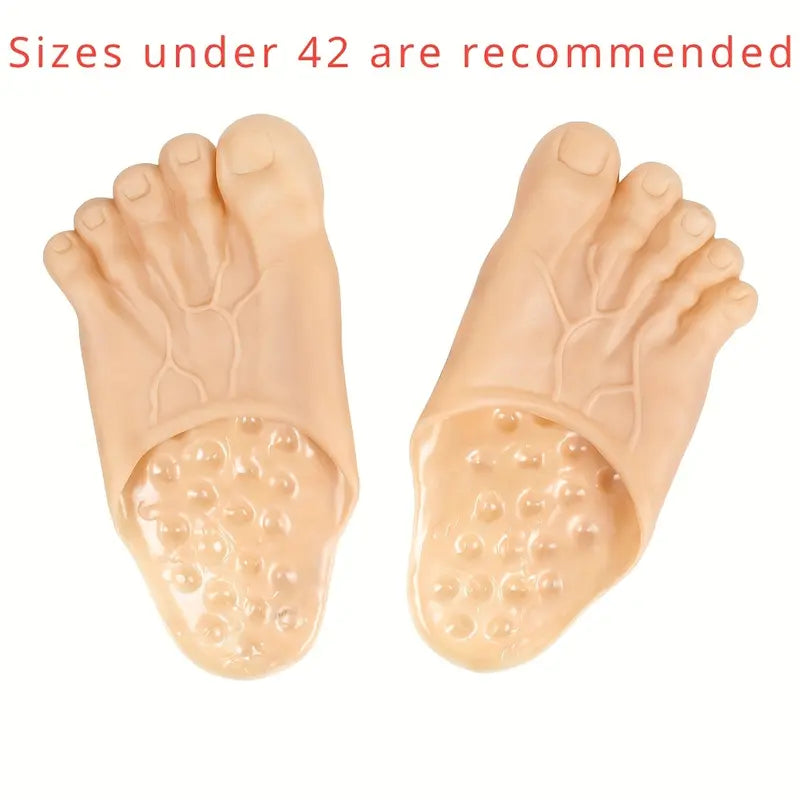 Novelty Bare Foot Slippers with Sculpted Toes for Costume Parties and Dress-Up [YQT:ULO-261012-007:1ff3e9c5589e49b9]