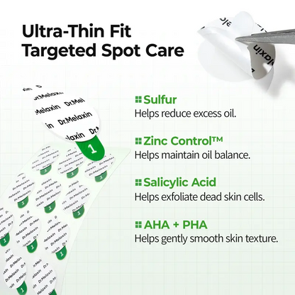 Dr.Melaxin Zero-Fit Patches | S-ZINC & Mela-C·E | 72-Patch Packs or 144-Patch Duo