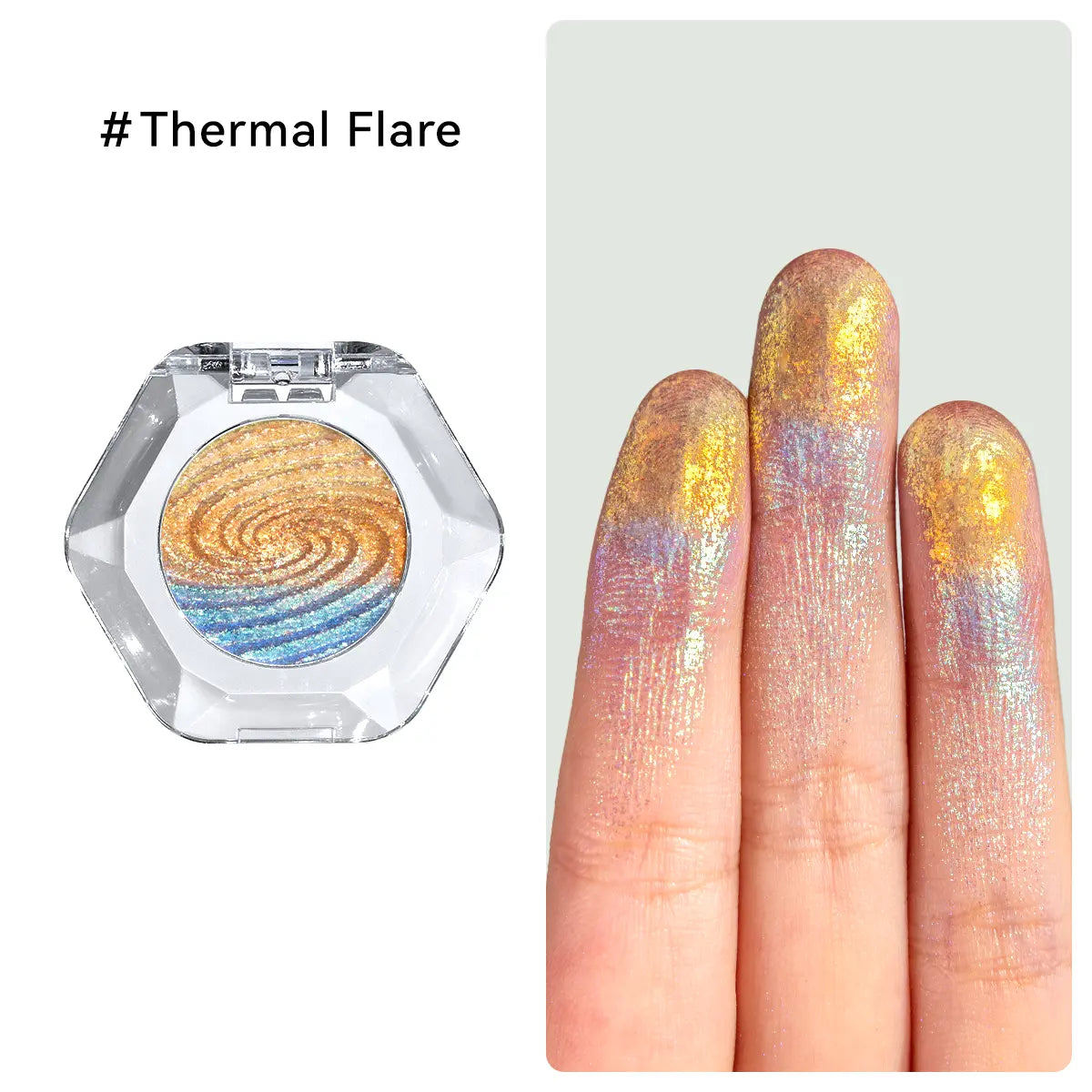 Multichrome Ombre Shimmer Eyeshadow with Galaxy Swirl Design in Clear Compact [YQT:ULO-260915-002:f90c72828dc7f80c]