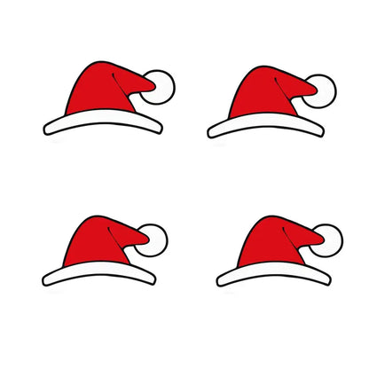 Santa Hat Christmas Stickers for Car Emblems, Laptops and Water Bottles [YQT:ULO-260925-001:f9c206e5b75589e4]
