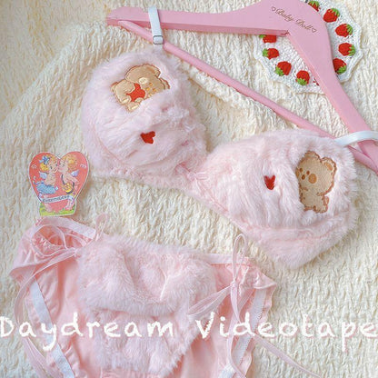 Plush Animal Design Bra and Brief Set in Multiple Colors [YQT:ULO-261017-001:3c87de7490e4f6b1]