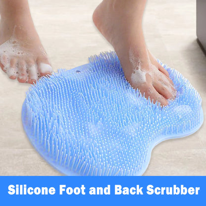 Silicone Shower Foot and Back Scrubber Mat with Suction Cups [YQT:ULO-260924-007:5b643f91d27ae783]