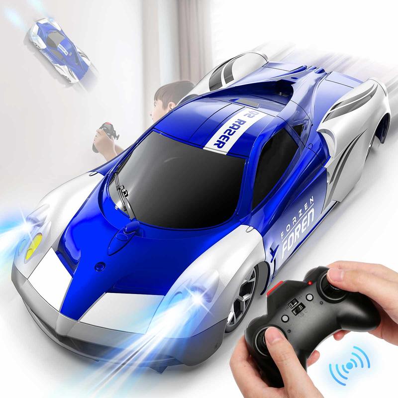 Remote Control Wall Climbing Toy Car with LED Headlights in Red or Blue [YQT:ULO-261029-004:c137b32d79ccd554]