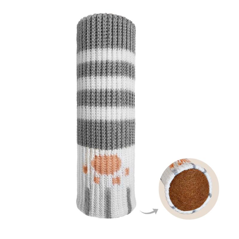 Knit Chair Leg Socks with Felt Bottoms in Striped and Holiday Designs [YQT:ULO-261029-006:c282d5cc5ba01a0f]